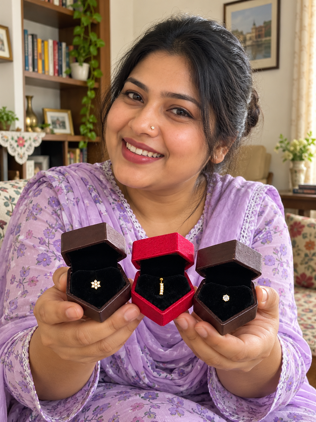নাকফুল পরা বা আনবক্সিংয়ের নমুনা ছবি 4 — AI-তৈরি