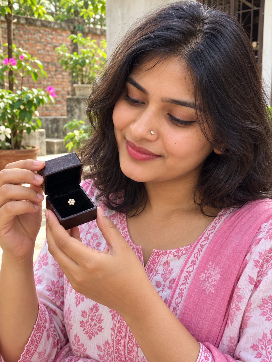 নাকফুল পরা বা আনবক্সিংয়ের নমুনা ছবি 5 — AI-তৈরি